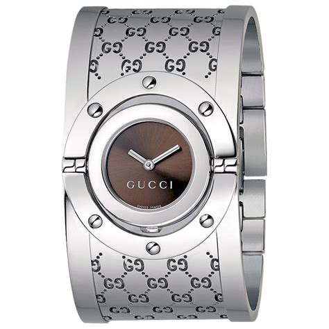 Gucci G 125.5 Brown / Silver Dial Stainless Steel Bracelet